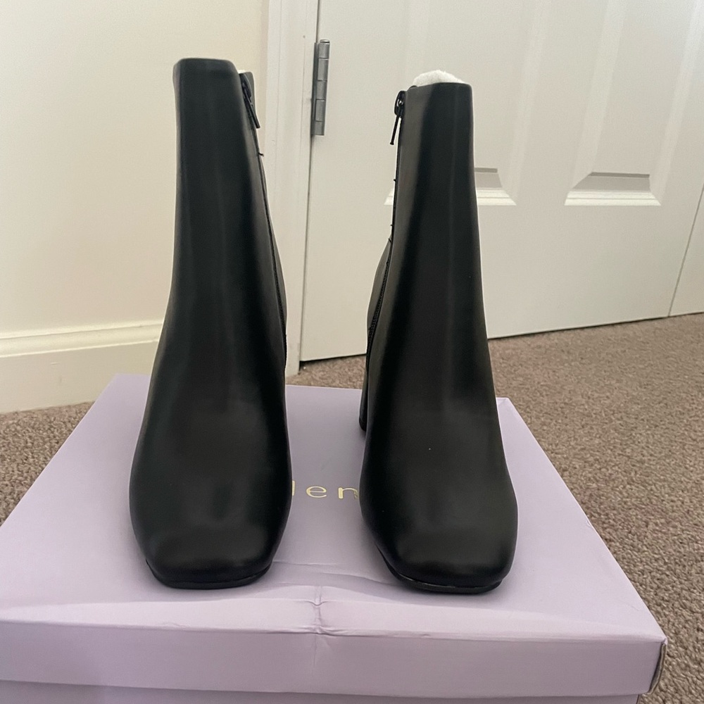 Square toe ankle boots